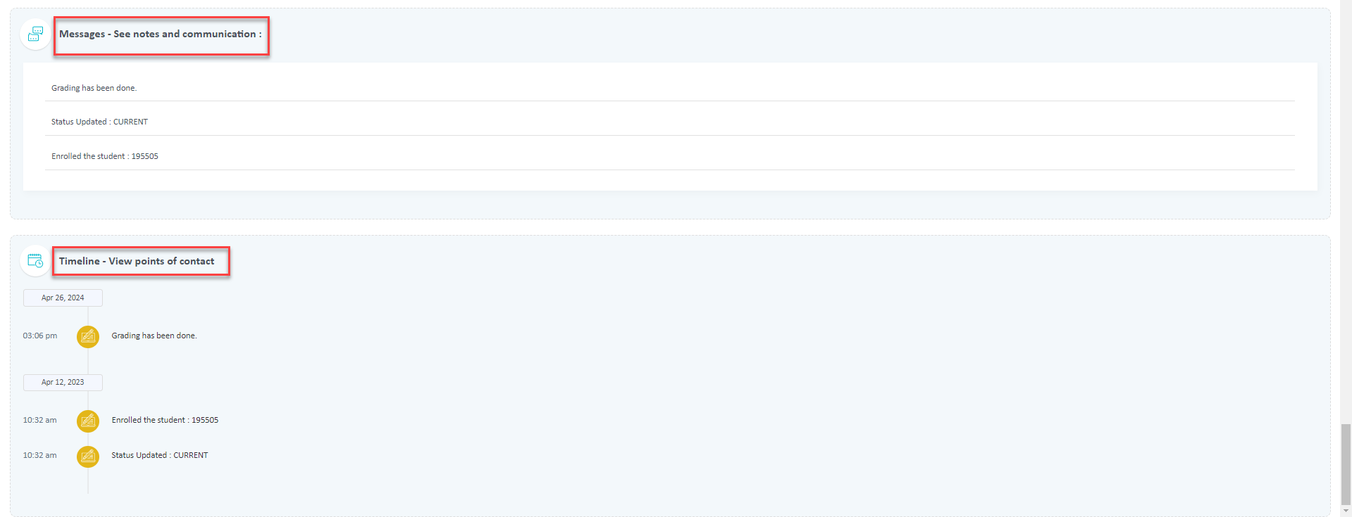Progress report student